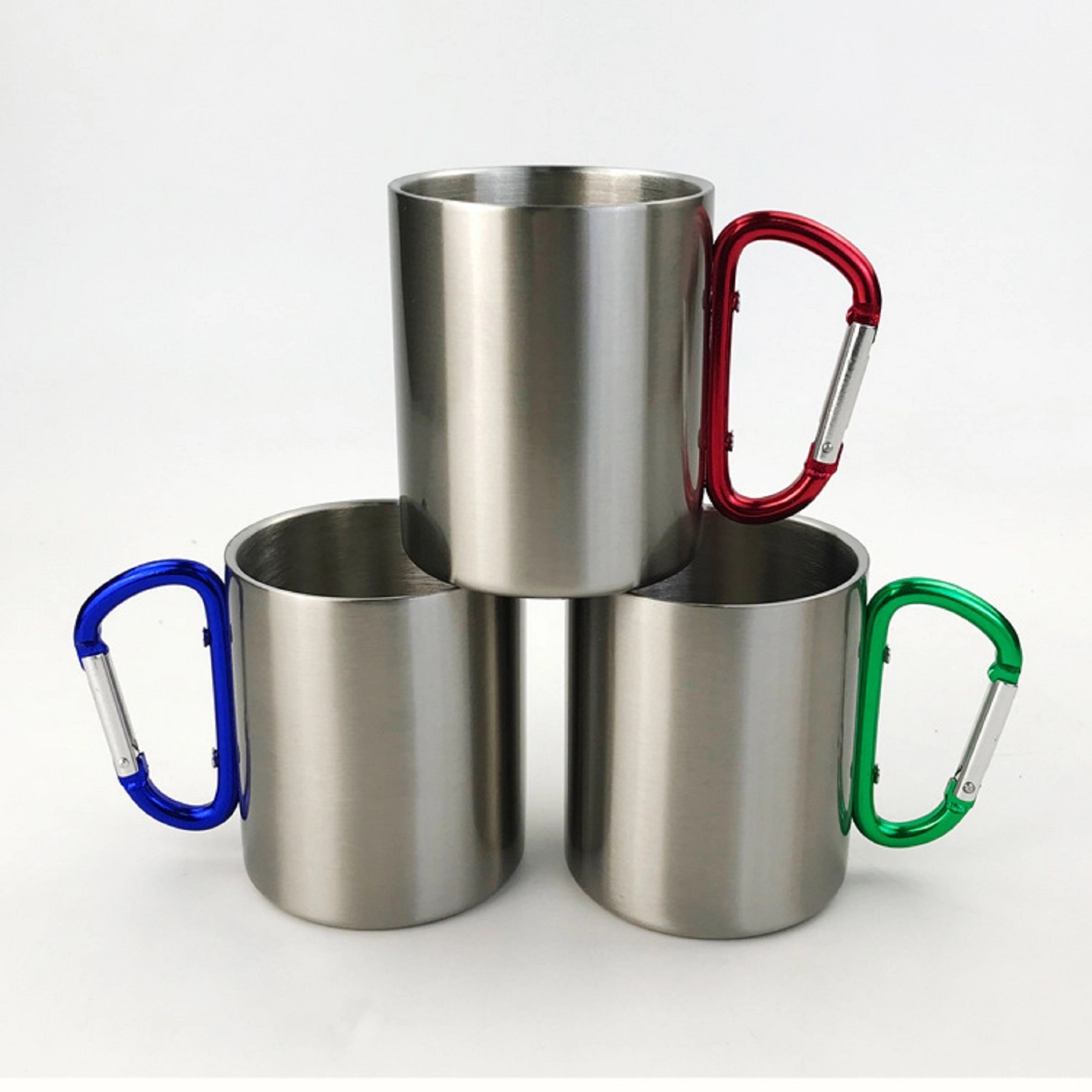 10 OZ Stainless Steel Travel Mug with Carabiner Handle 5