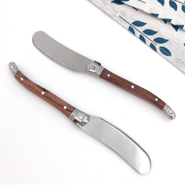 Stainless Steel Butter Knife W/ Wooden Handle 7