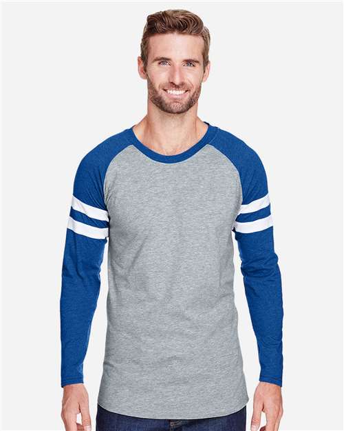 Unisex Fine Jersey Mash Up Long Sleeve Tee - 6934 35