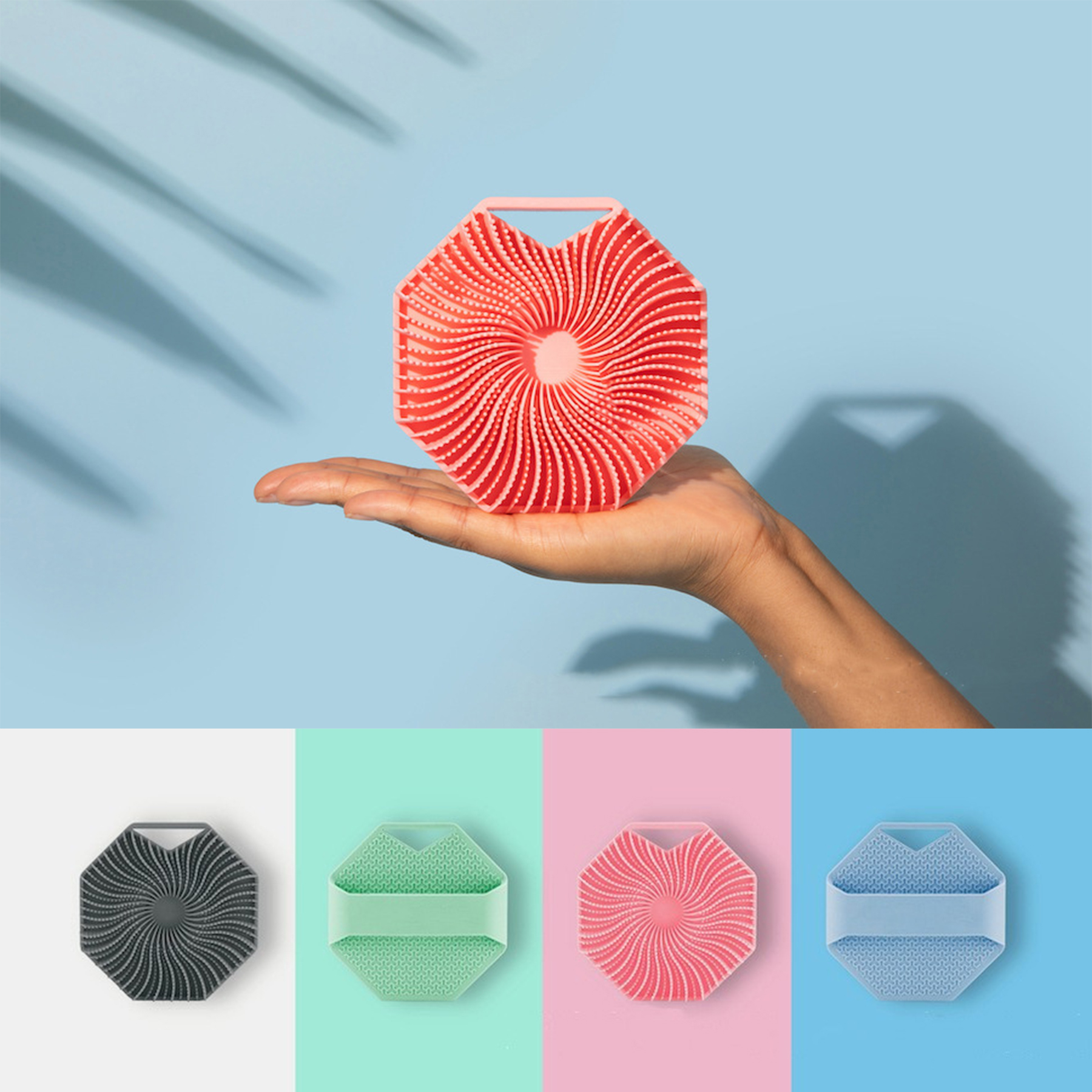 Polygonal Silicone Bath Brush 7