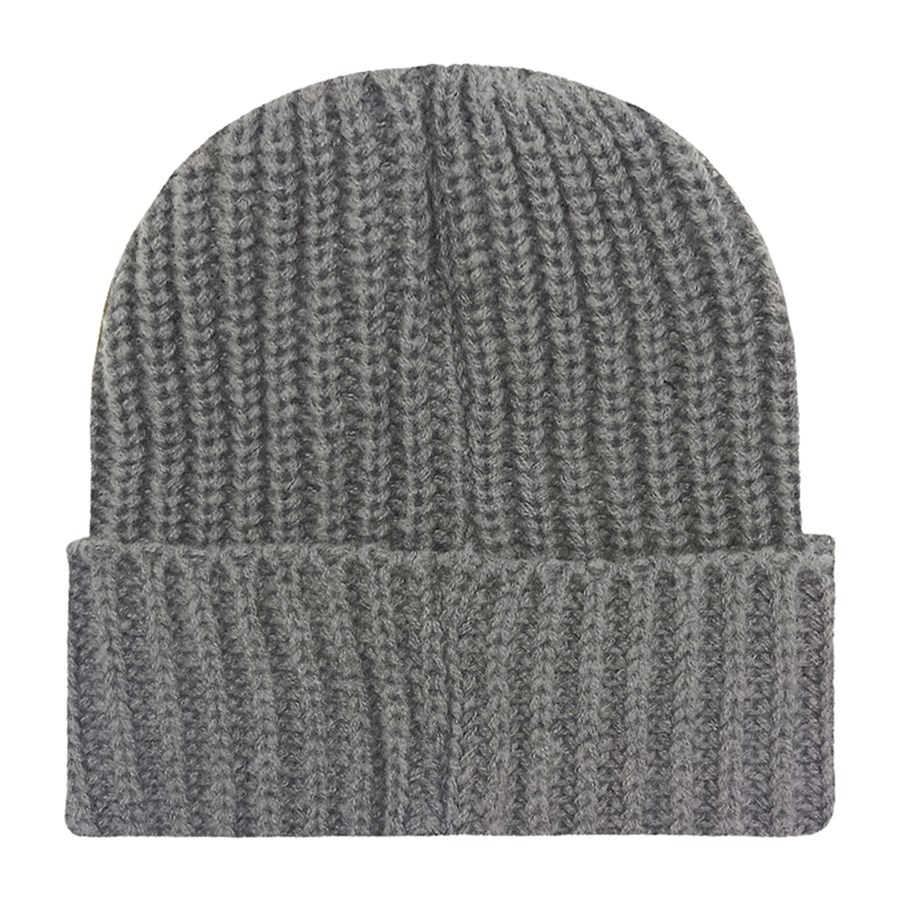 Chunky Ribbed Cuffed Beanie with Custom Logo - 100% Acrylic 19