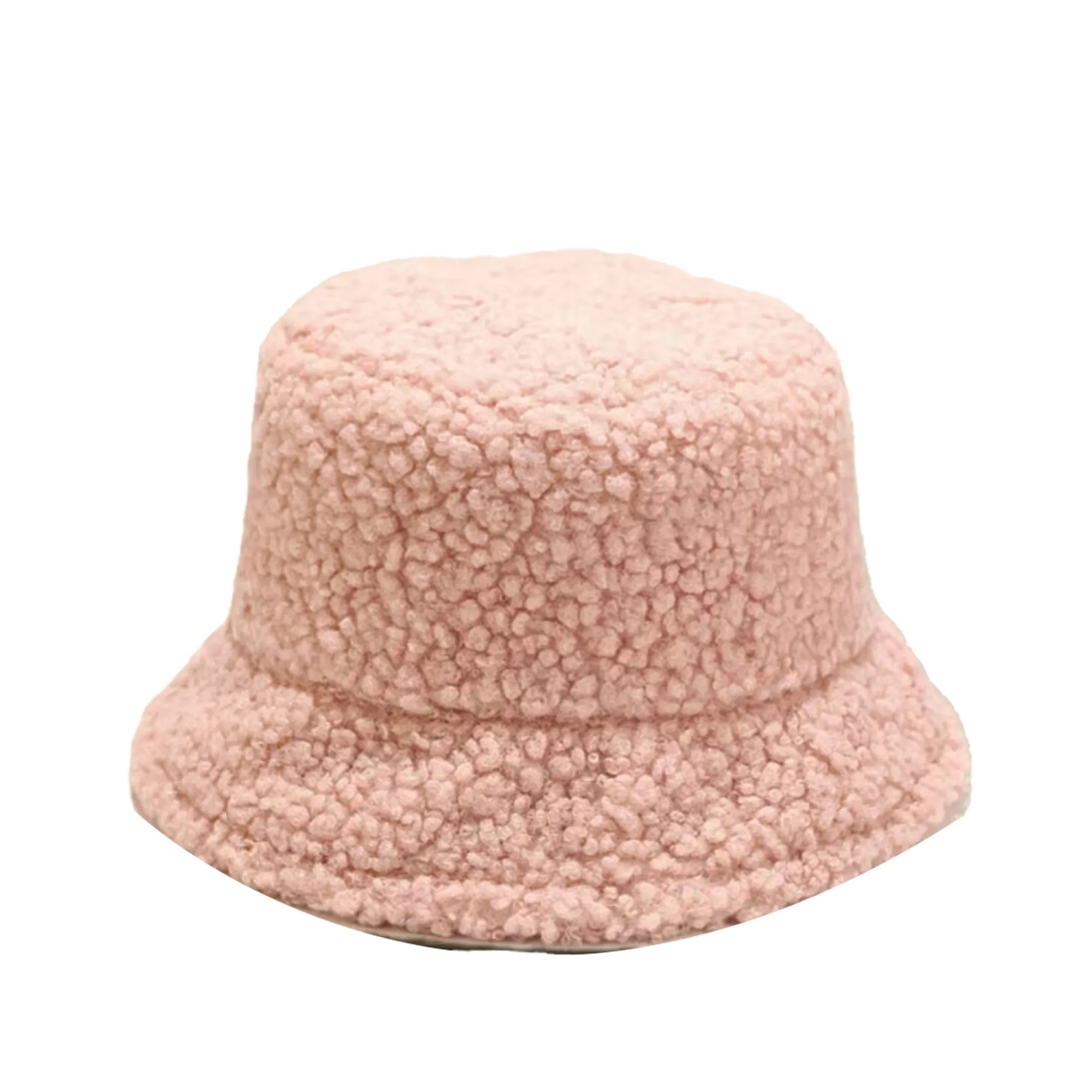 Lamb Wool Furry Bucket Hat Winter Sun Fishmen 9