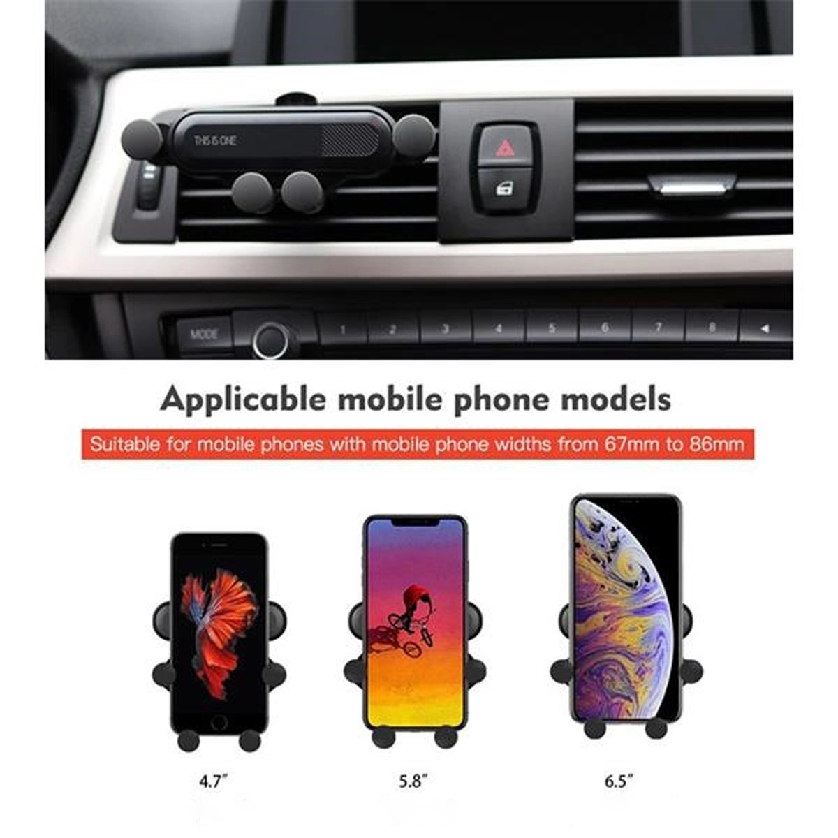 Car Air Outlet Gravity Phone Holder Mount 6