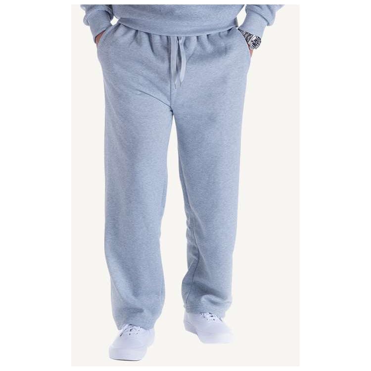 Men's Fleece Open Leg Sweatpants - Size Small Light Gray 2