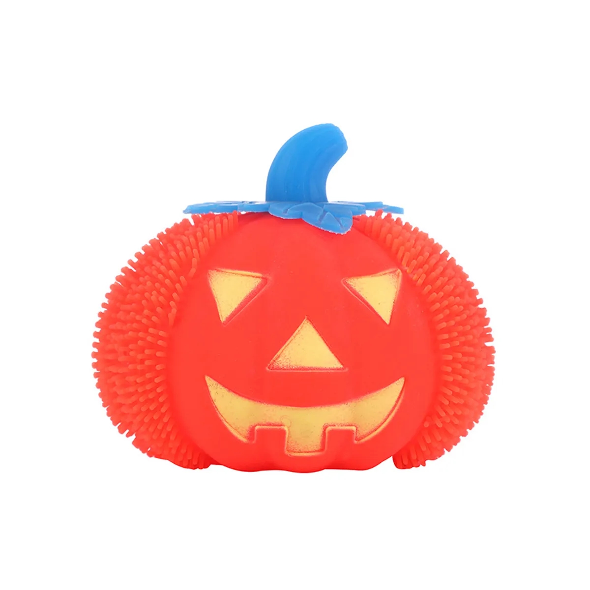 Halloween Pumpkin Glow Decompression Fuzz Ball 1