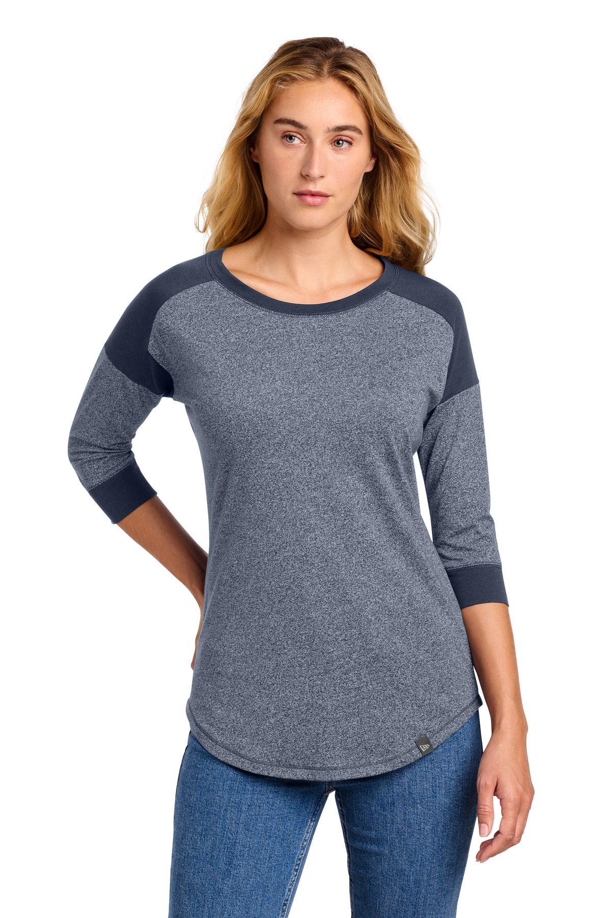 New Era Women's Heritage Blend 3/4-Sleeve Baseball Raglan Tee. LNEA104 41