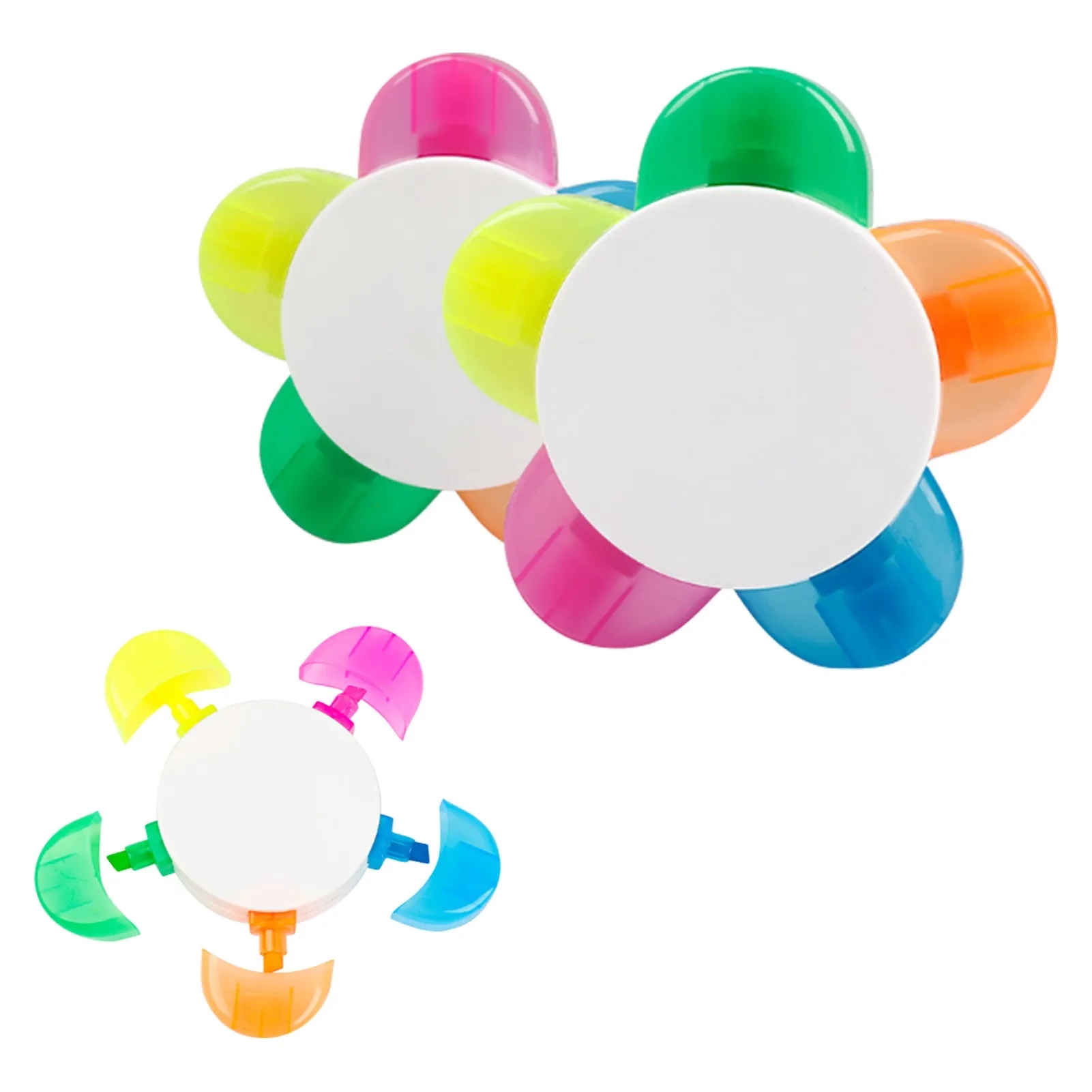 5 Color Flower Shape Highlighter Pens 1