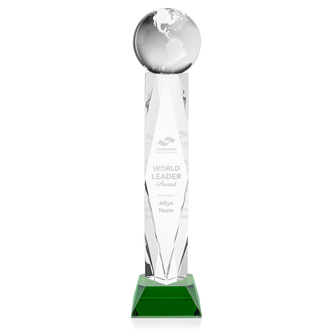 Globe Award on Toscana Base - Green 11