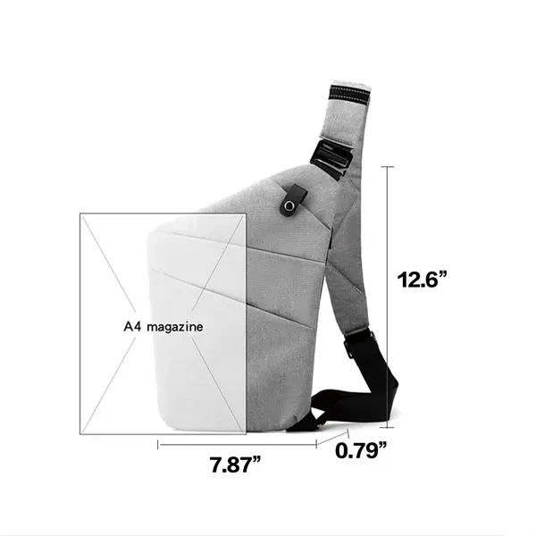 Secure Close-Fit Sling Chest Bag - Anti-Theft Design 1