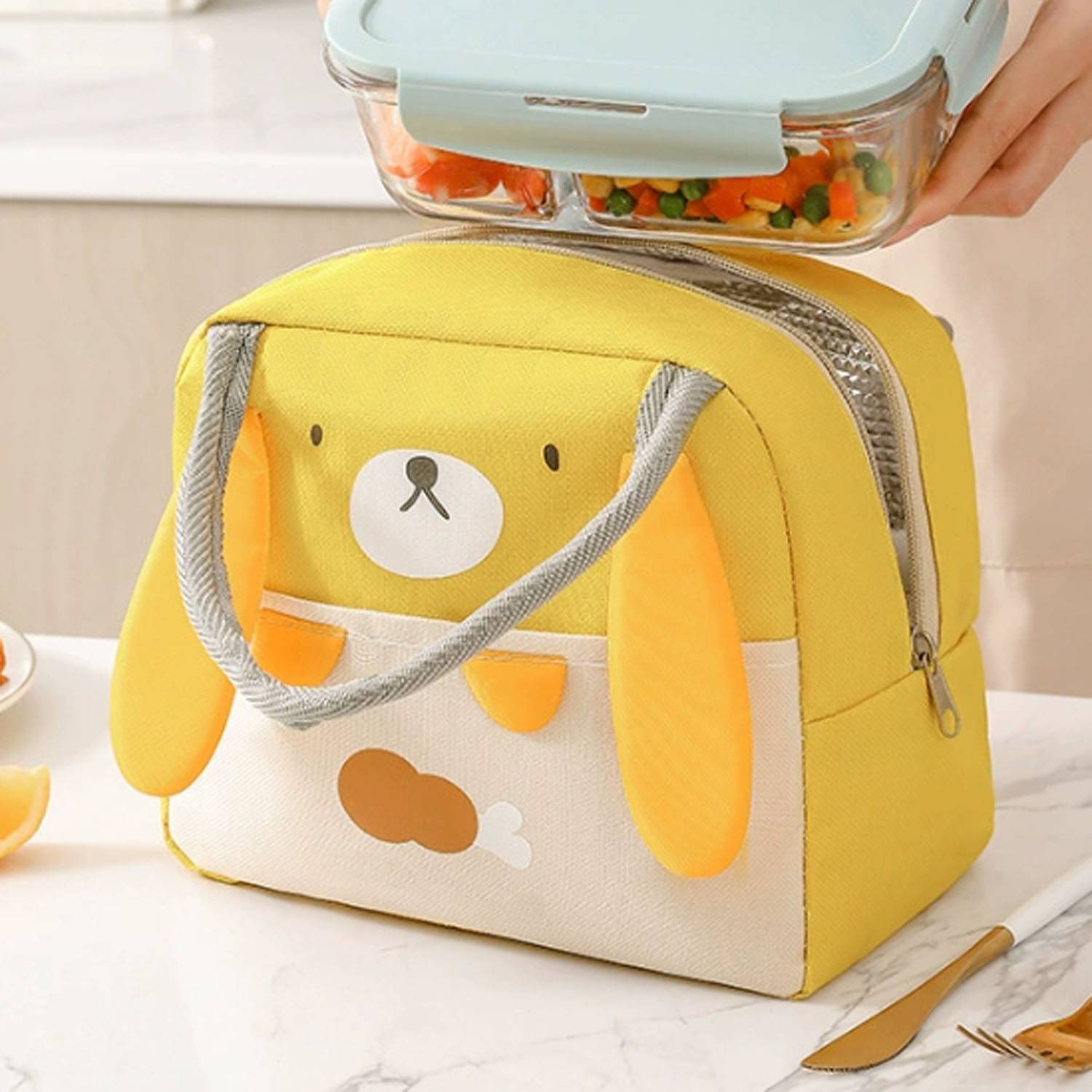 Large Capacity Portable Oxford Insulated Lunch Tote Bag 5