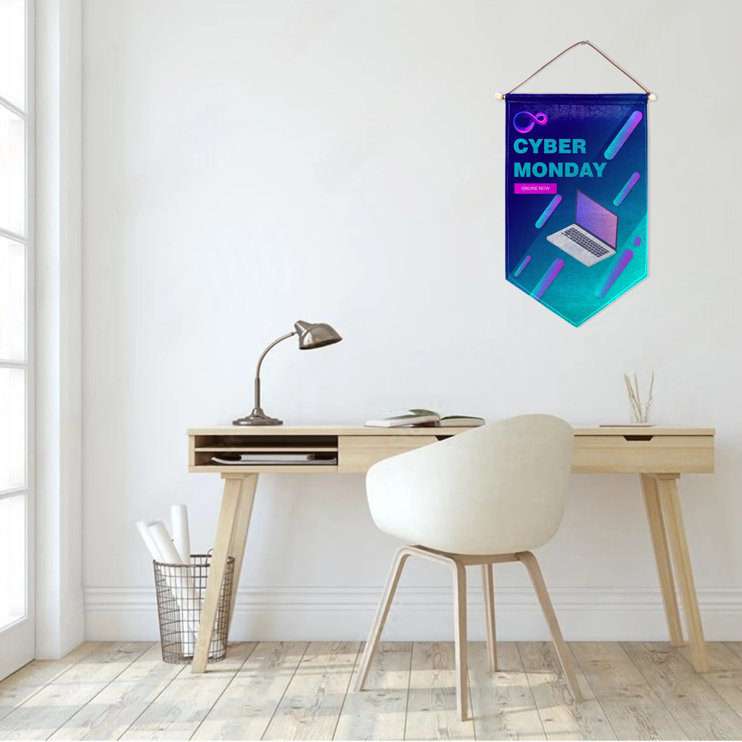 30"x48" Custom Felt Hanging Banner - 1ply 2-Sided 4