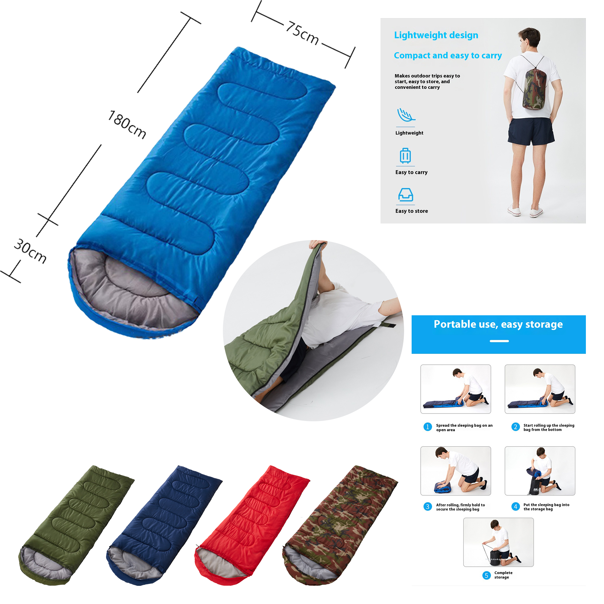 MOQ 10pcs Customizable Outdoor Sleeping Bag 3
