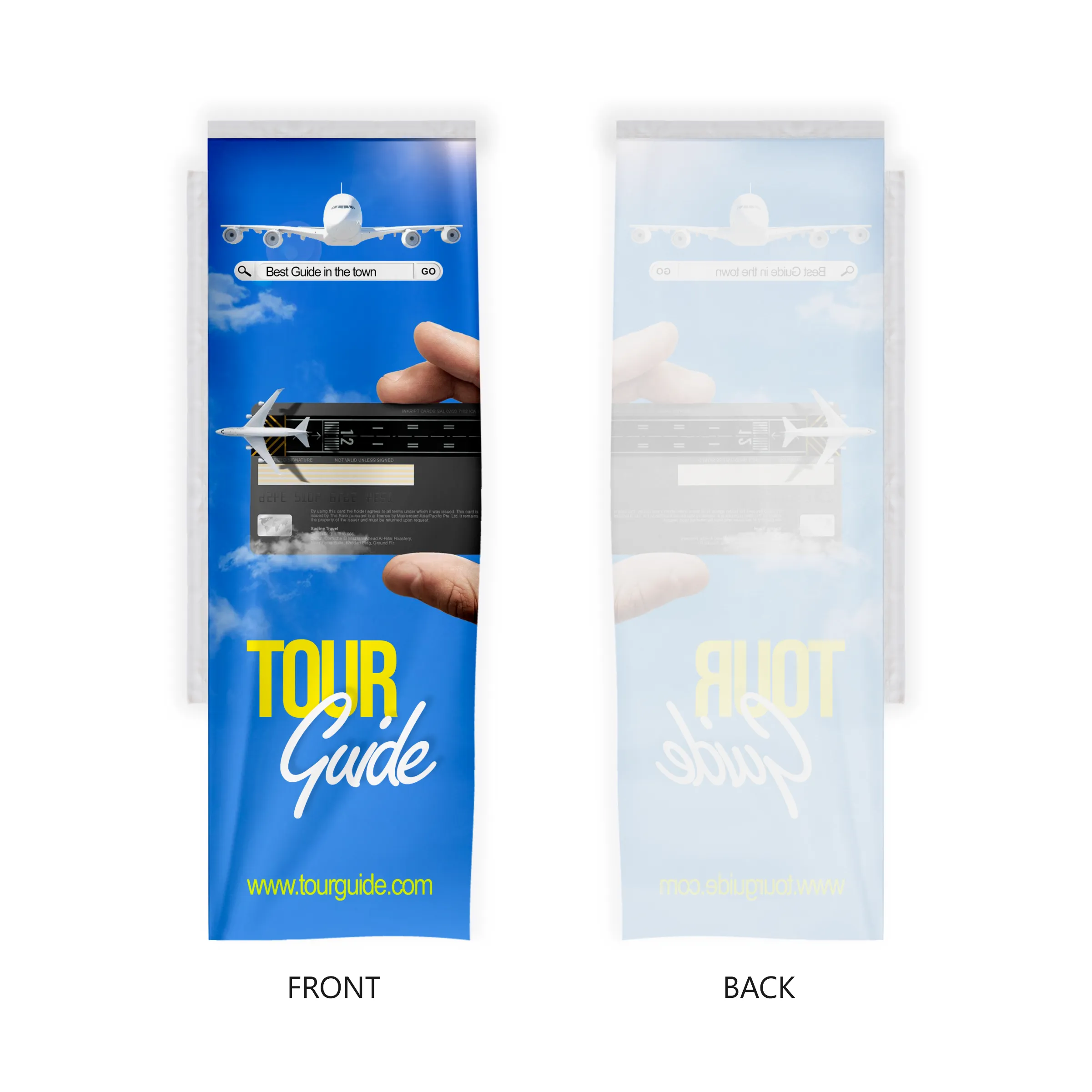 Custom 48" Rectangle Flag for Backpack Flags - Single Sided 2