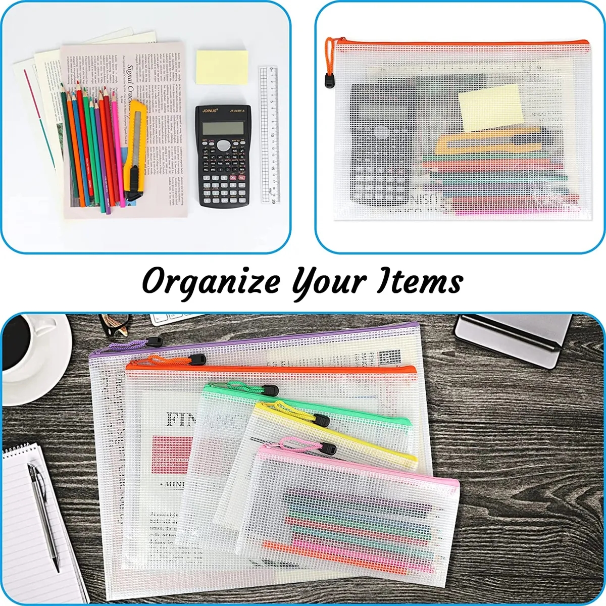 A4 Waterproof Zipper Files Bag 3