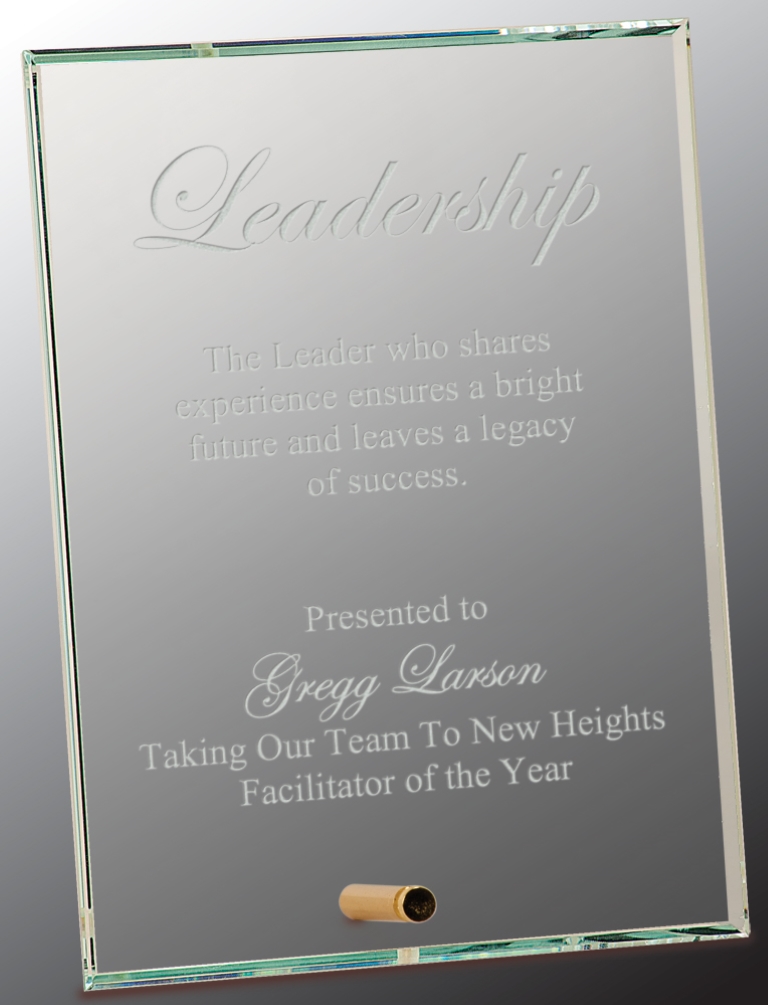 6" x 8" Clear Rectangle CrystalEdge Glass Award