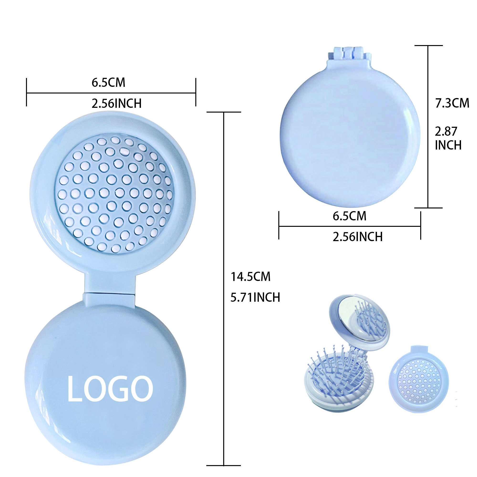 Compact Plastic Travel Folding Comb 2