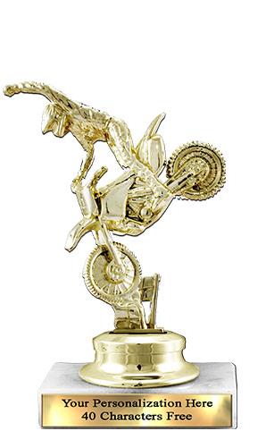 Trophy: 7", 2x3 white marble base, MOTOCROSS Figur 2