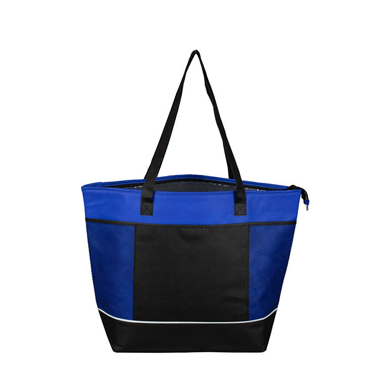 22"W x 16"H x 7 ½"Gusset - "FROST LINE" Super-Sized Insulated Zipper Cooler Tote 50