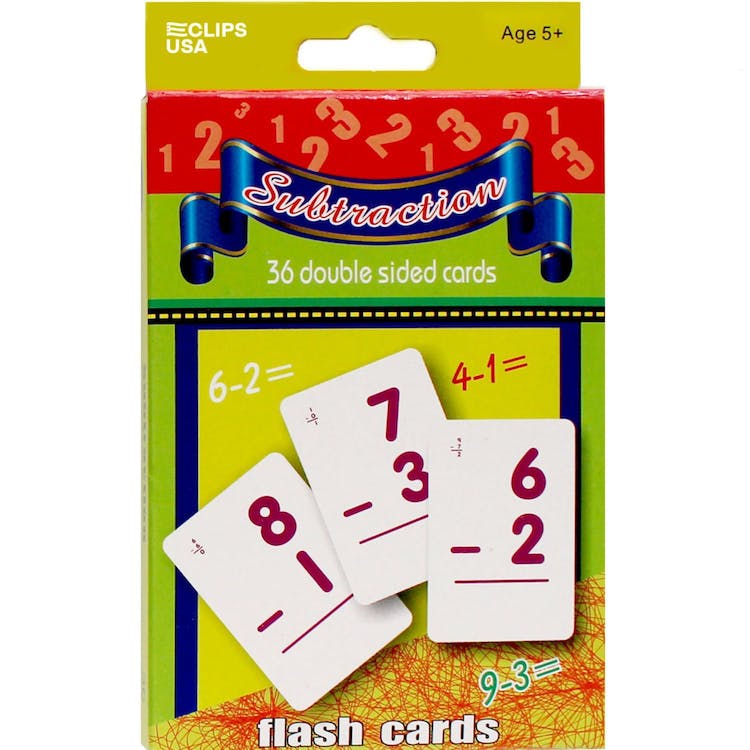 Subtraction Flash Cards - 36 Cards 2