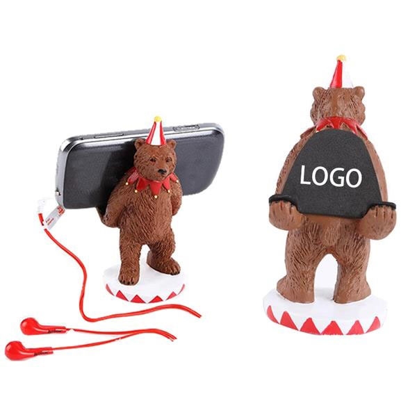 Christmas Brown bear mobile phone holder 2
