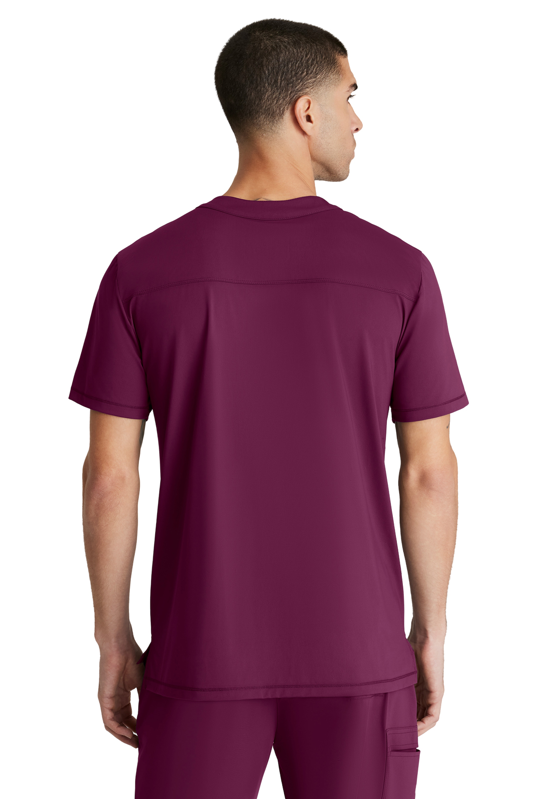 Skechers Slip-Ins - Men's One-Pocket Curved Neck Flex Scrub Top 7