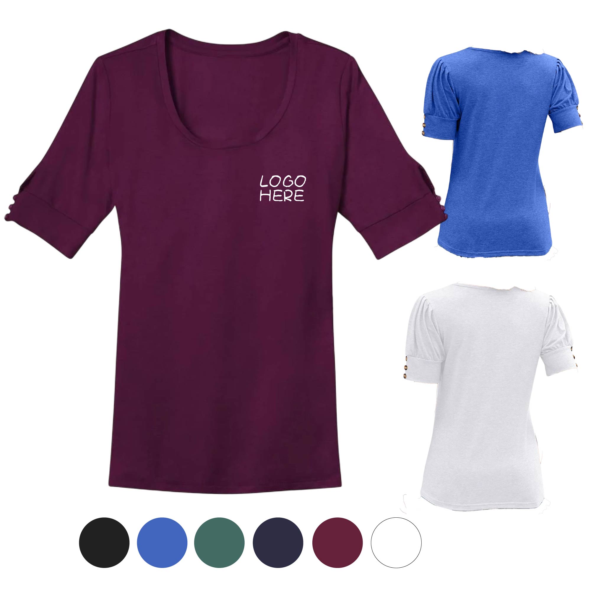 Ladies Scoop Neck Shirt 1