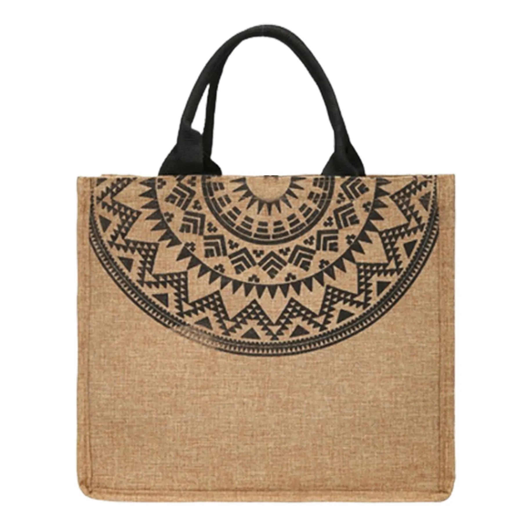 13.39 X 5.91 X 10.63 Inch Waterproof Jute Tote Bag 2