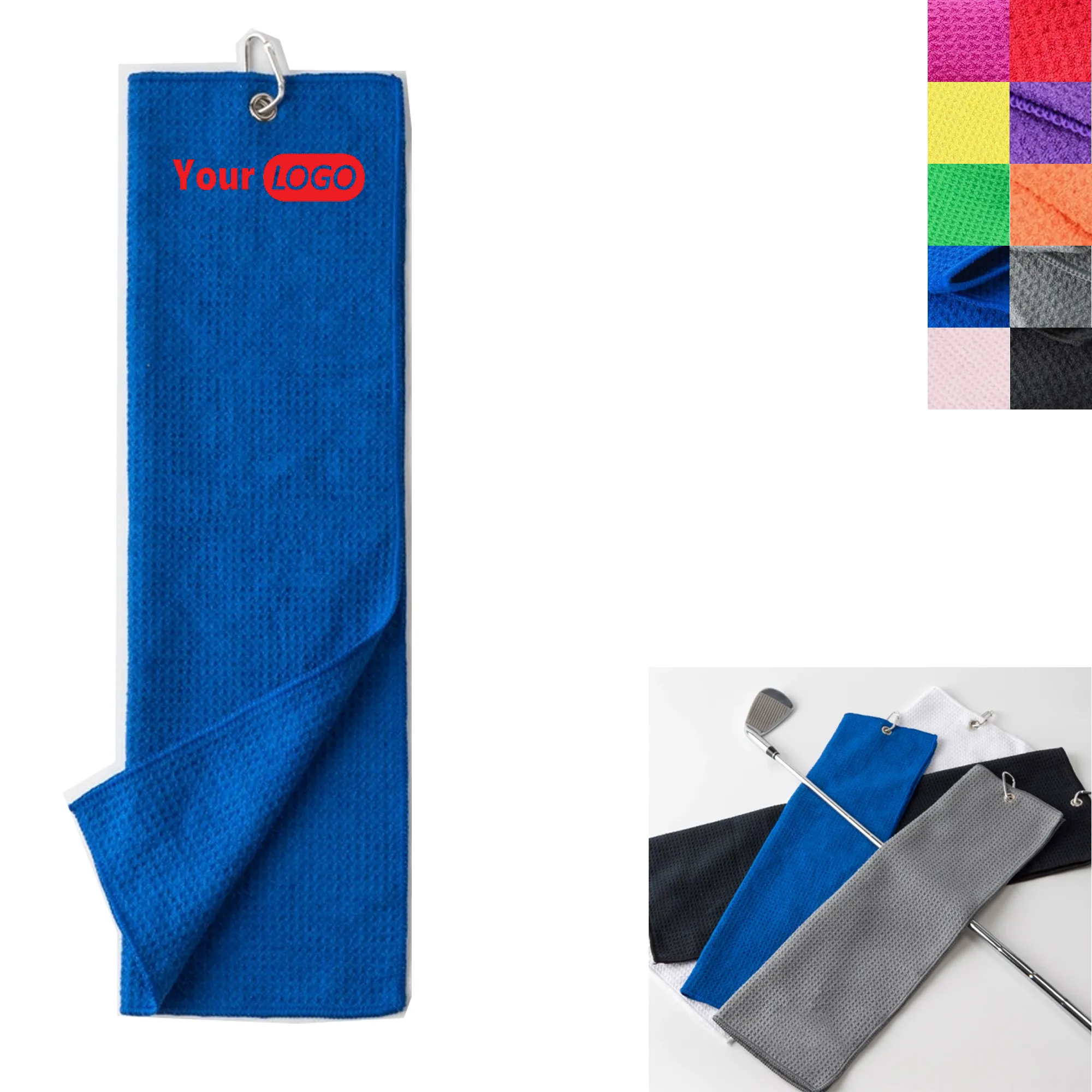 Microfiber Golf Towel with Metal Grommet 1