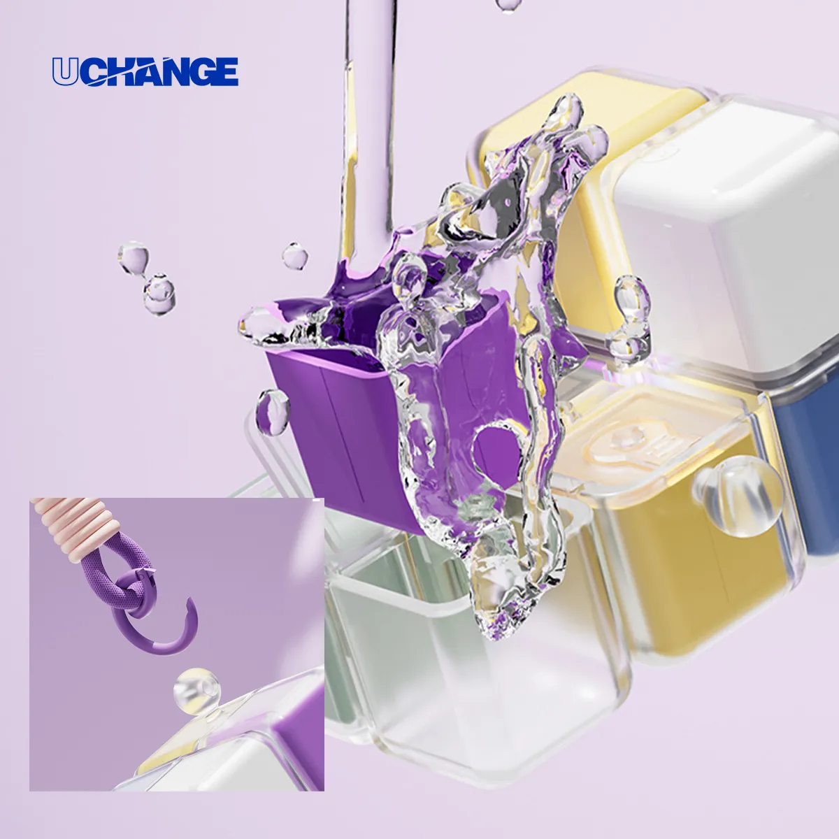 7-Day Cube Pill Organizer With Lanyard 2