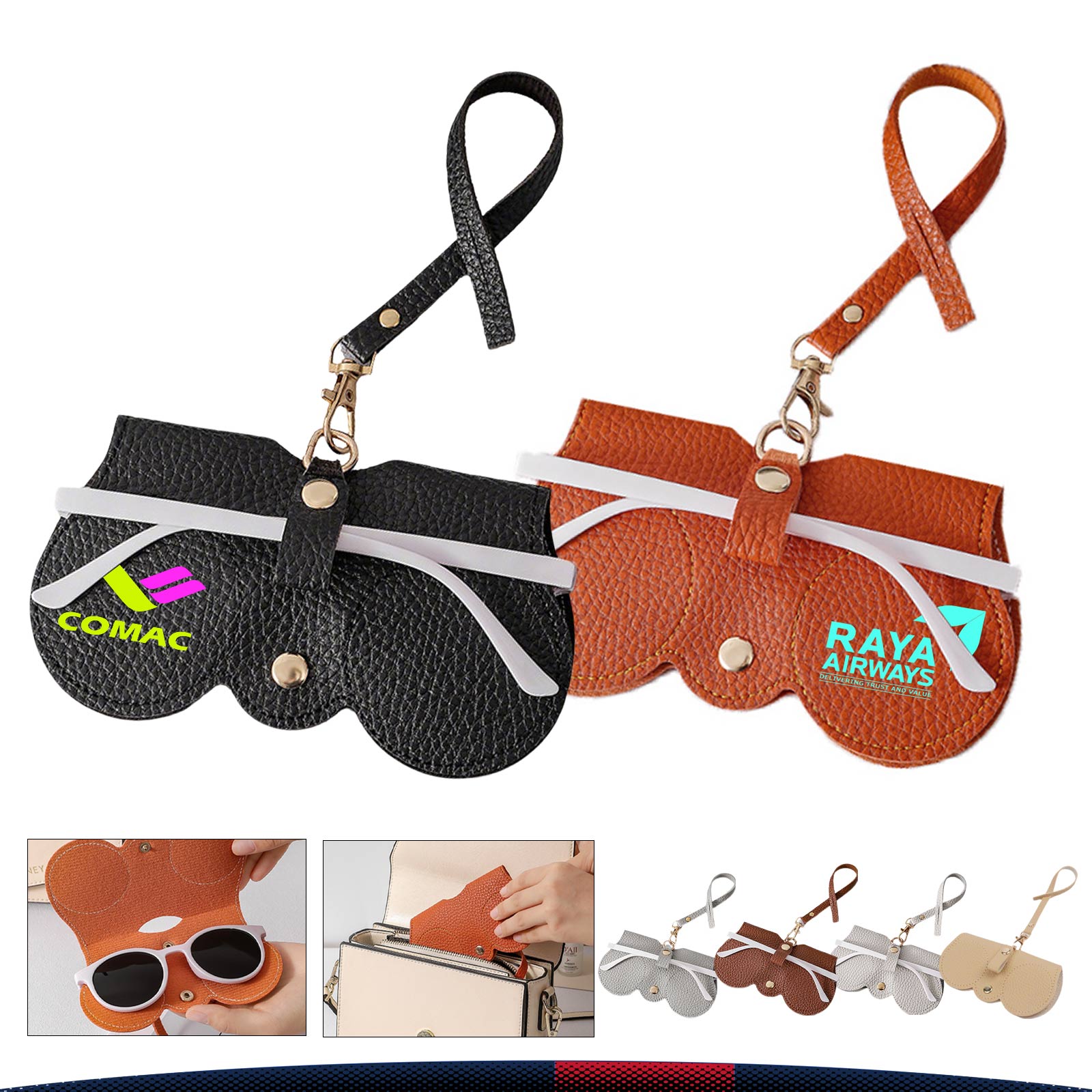 Vistrel PU Leather Hanging Glasses Holder 6