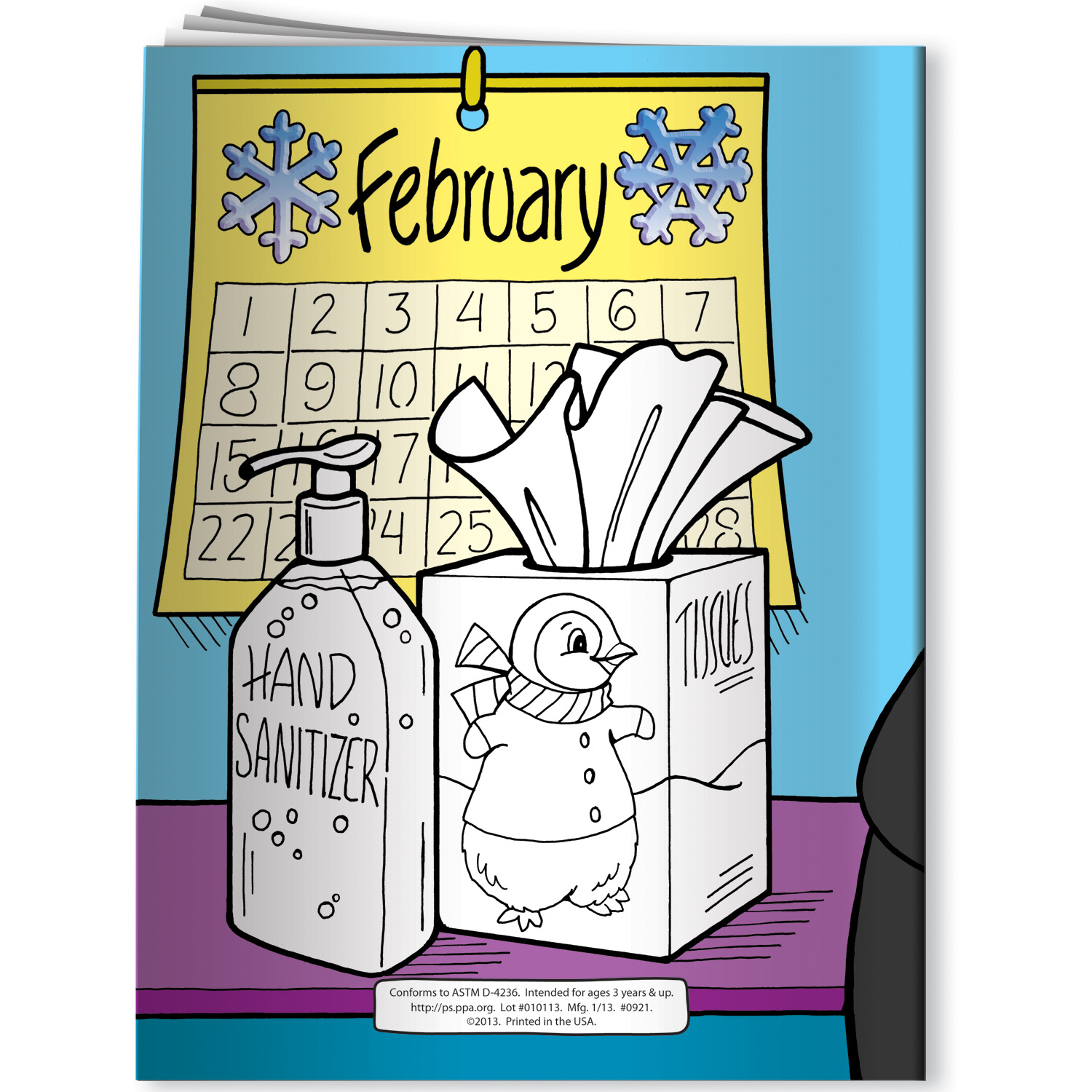 Coloring Book - Fight Germs with Pengy Penguin: Cold and Flu 3