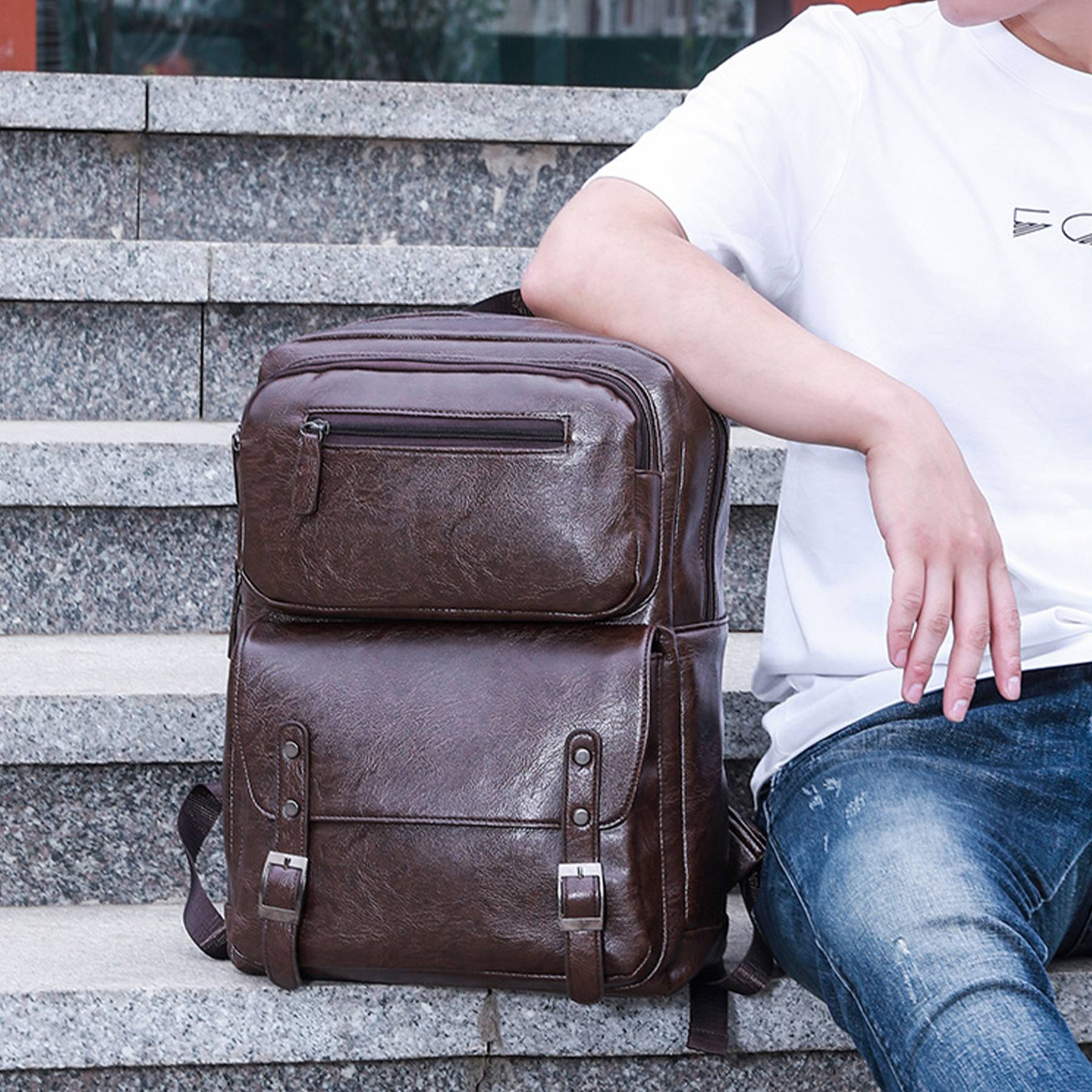 PU Fashion Travel Waterproof Laptop Bag 5