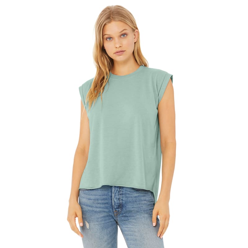 Bella + Canvas Ladies' Flowy Muscle T-Shirt With Rolled Cuff 42