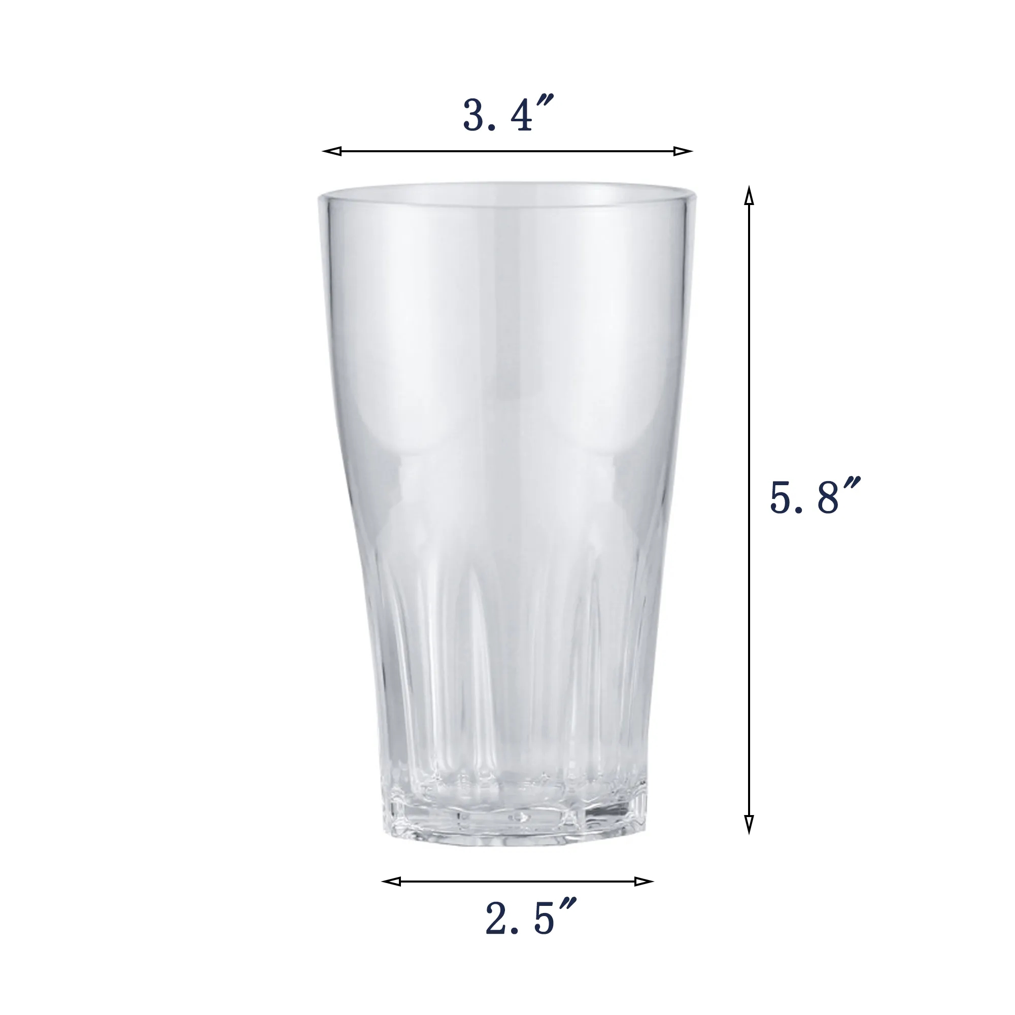16oz Clear Acrylic Beer Cup 2