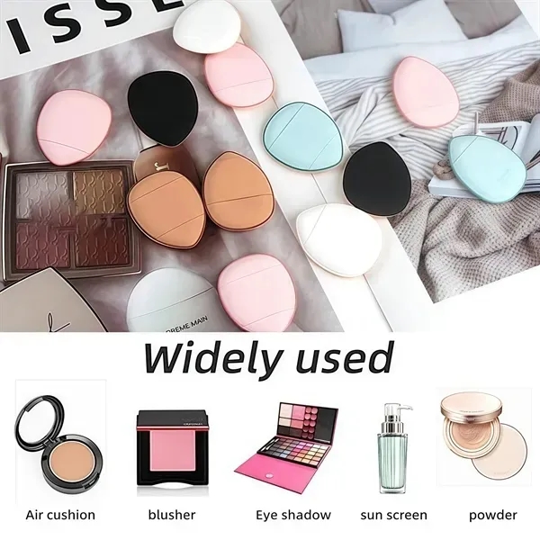 Soft Triangle Mini Makeup Puff with Finger-Friendly 3