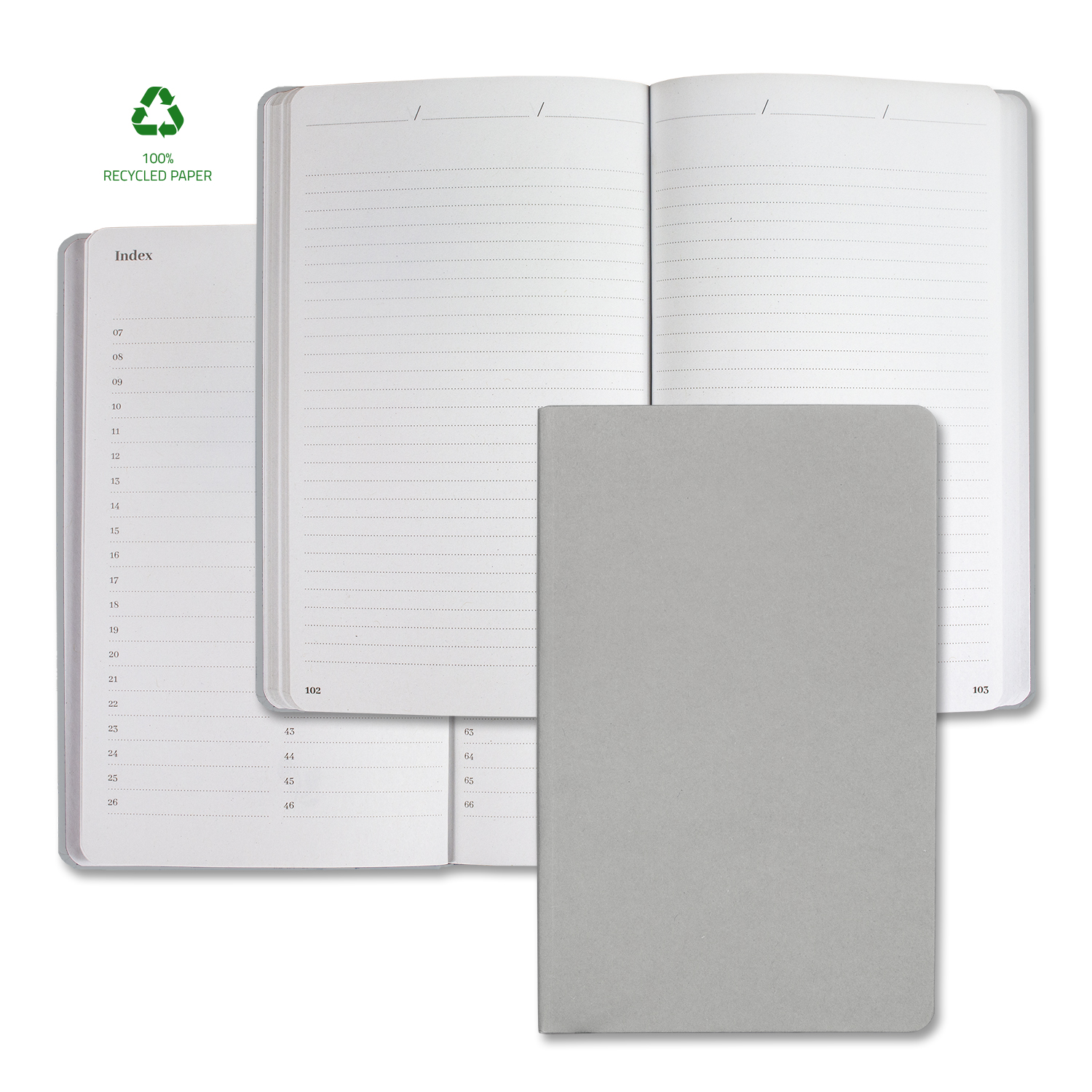 Castelli Samoa ECO Indexed Recycled White Page Journal 7