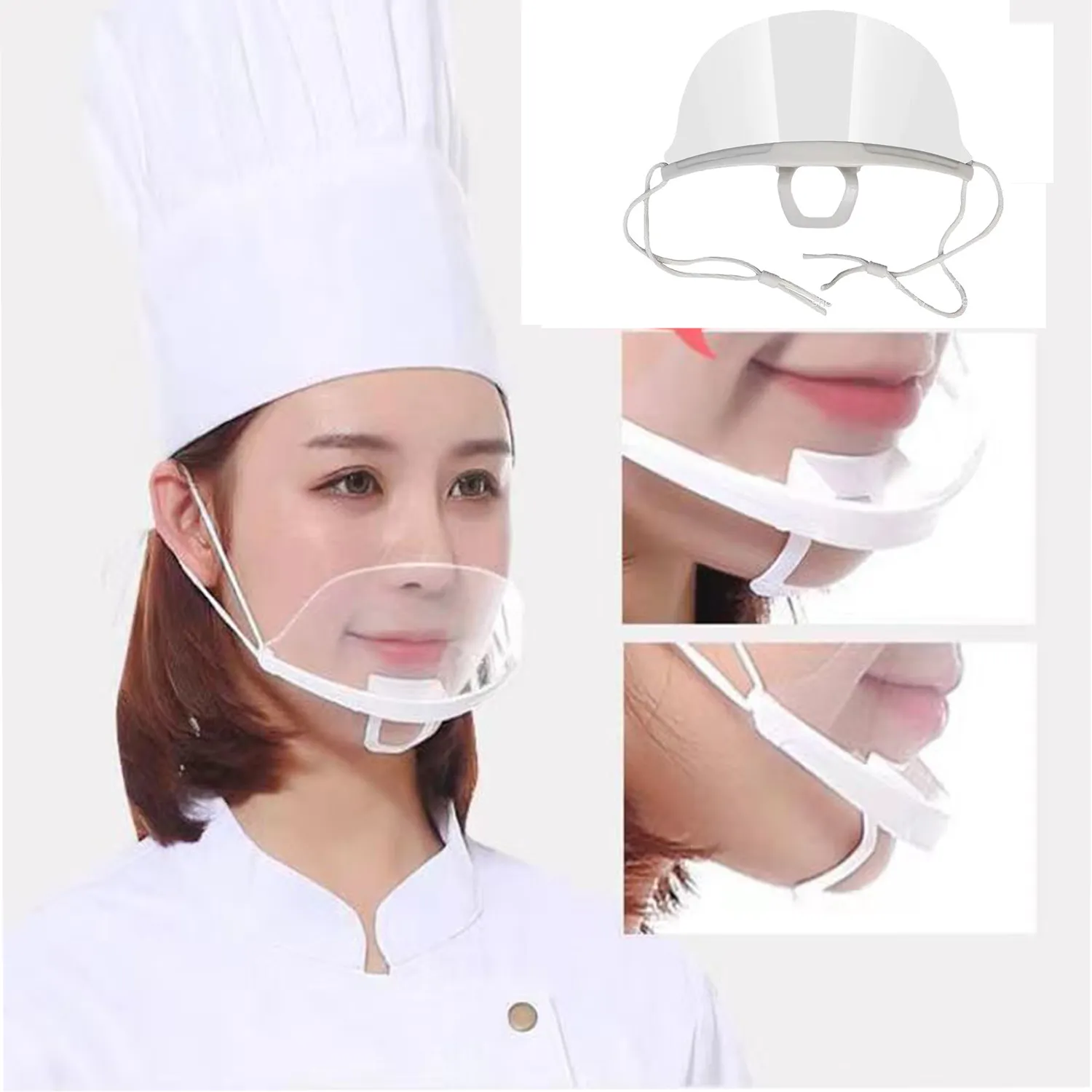 PP Anti-Saliva Transparent Catering Mask 2