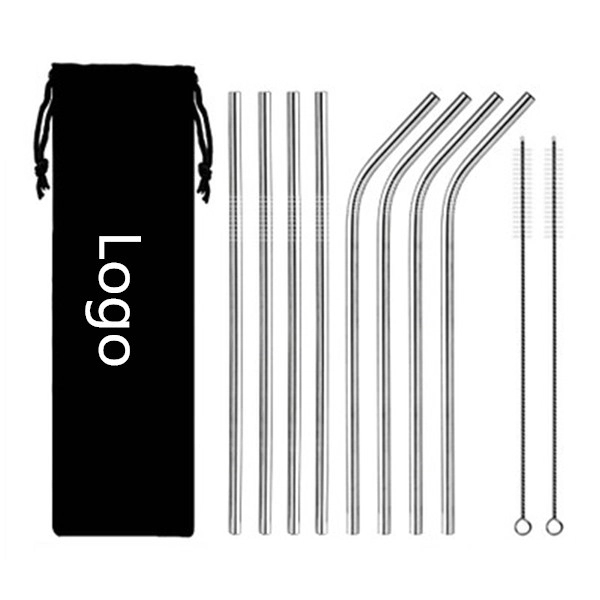 10PCS Stainless Steel Straw Set 5