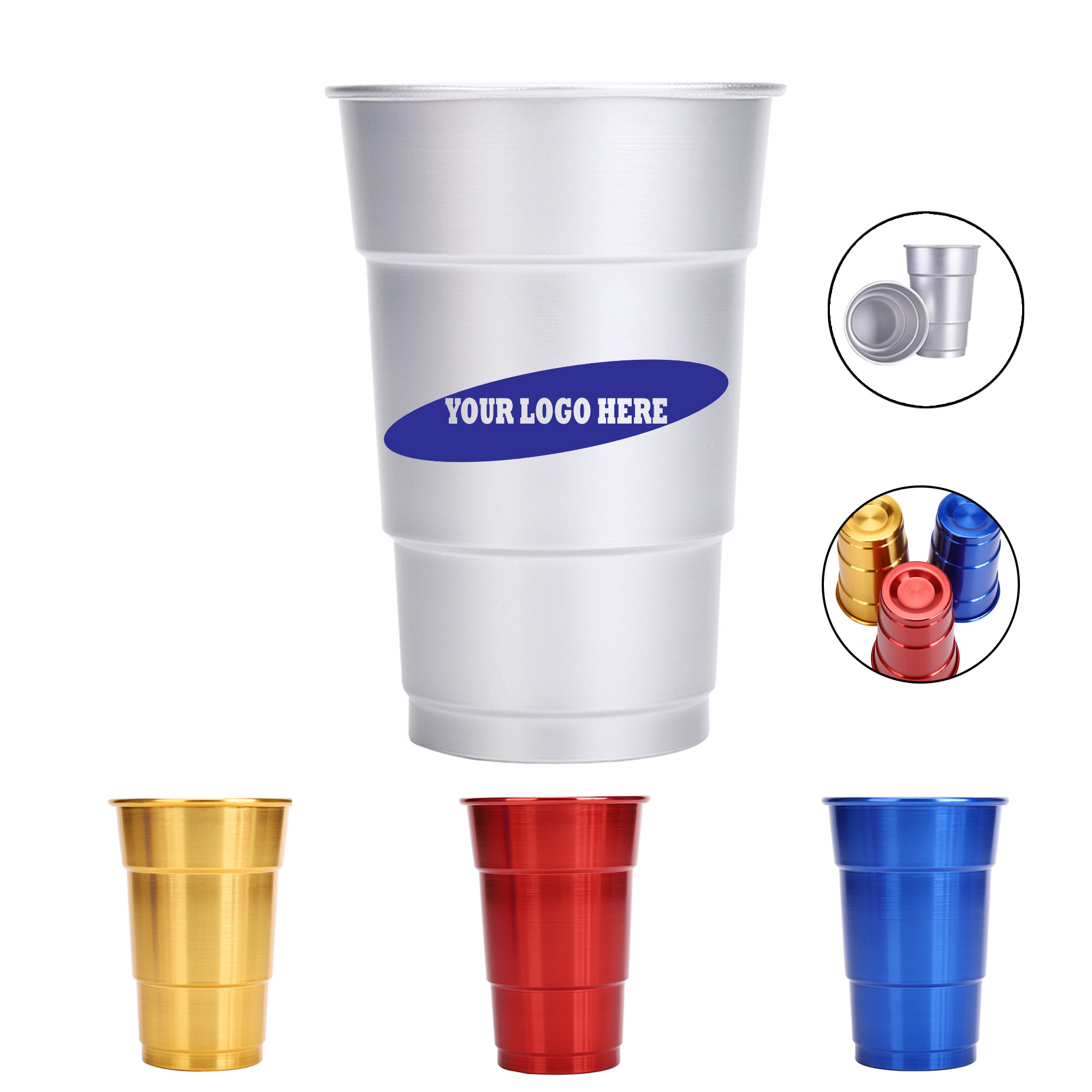 Multifunctional Monochrome Aluminum Cup 1