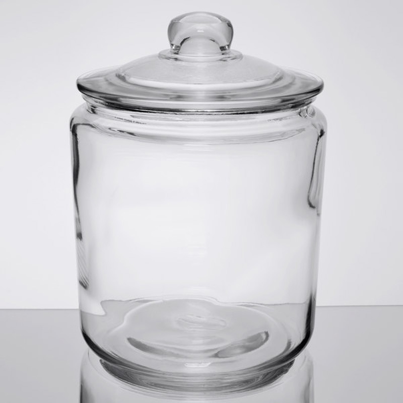 Anchor Hocking 1/2 Gallon Glass Jar with Glass Lid 2