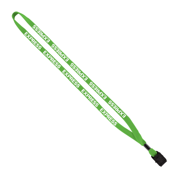 1/2" Cotton Lanyard with Metal Crimp & Split-Ring 53