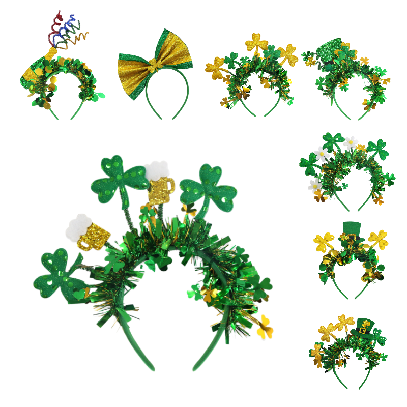 Shamrock-Themed Party Headbands - Custom design, 3-Day Delivery on Stock Items 1