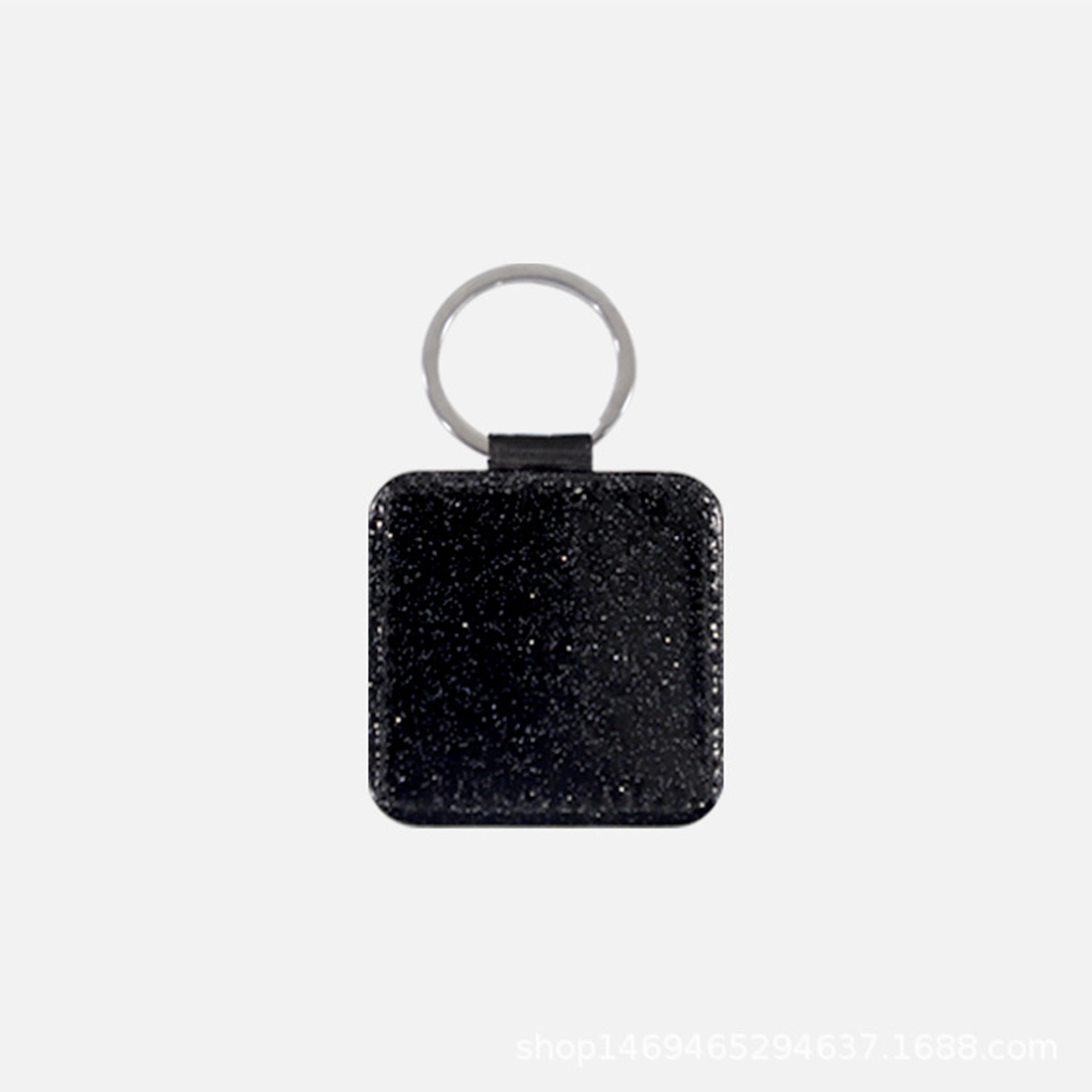 Bling Square PU Key Chain with Metal Ring 5