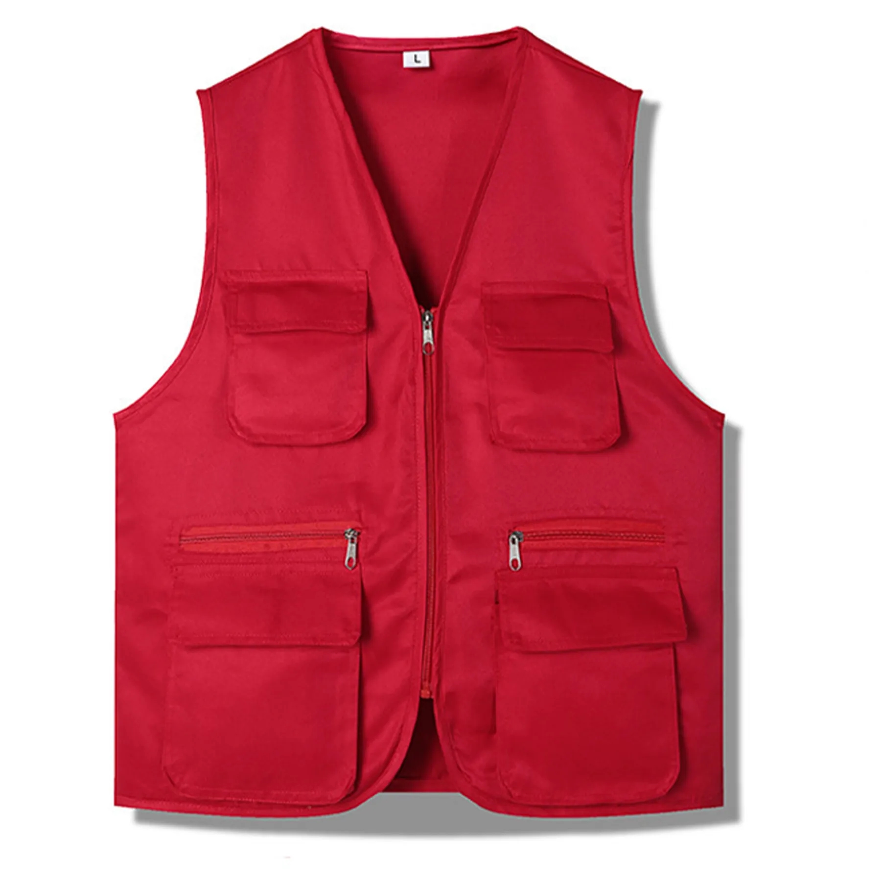 Polyester Multi Pocket Vest Work Clothes 6
