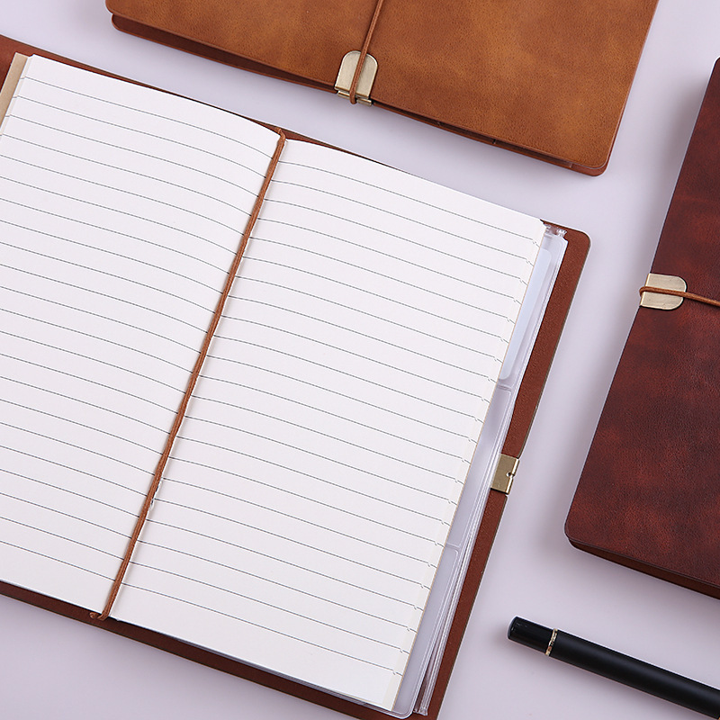 A6 Refillable Leather Diary Journal w/Pocket 3