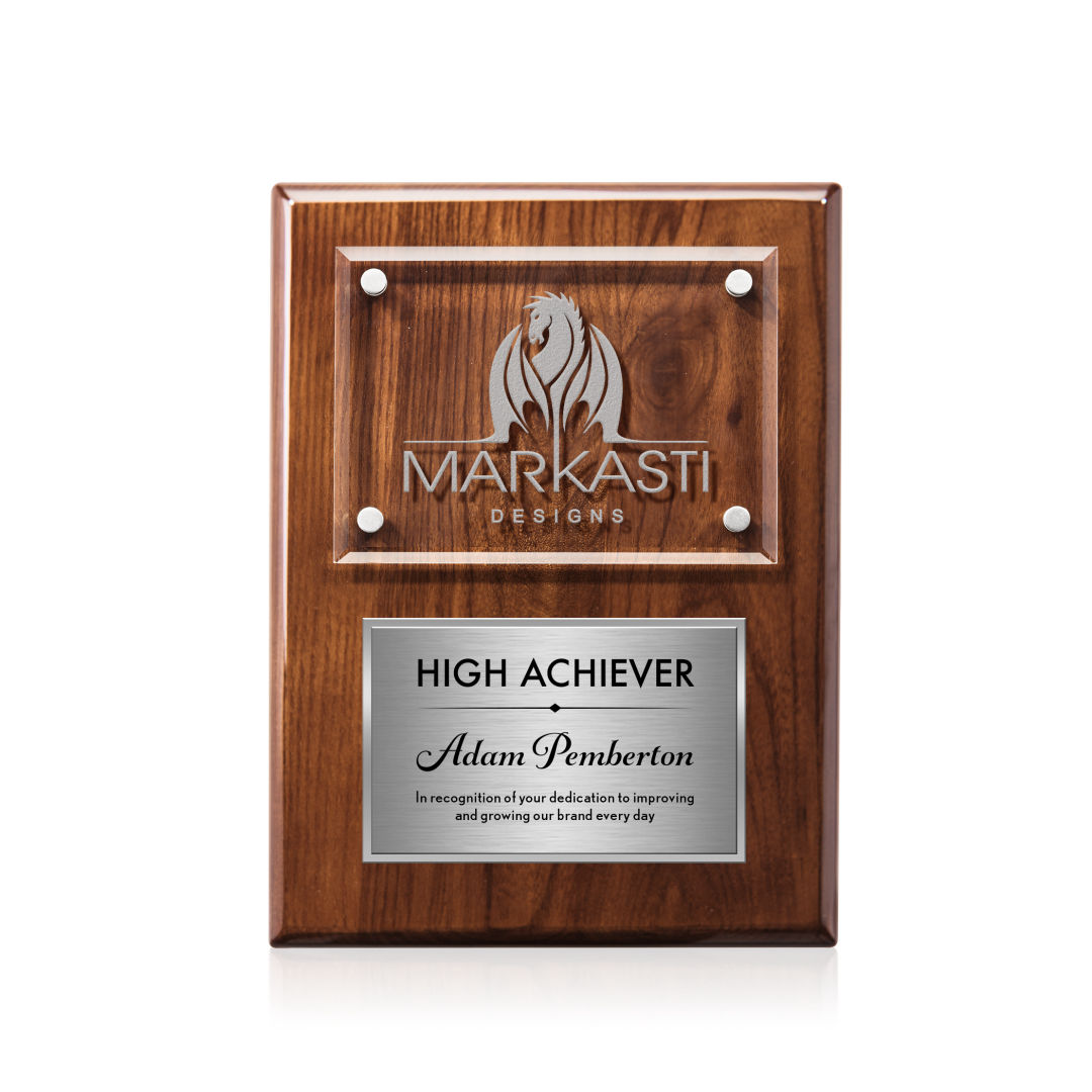 Gossamer Plaque - Walnut/Silver 9