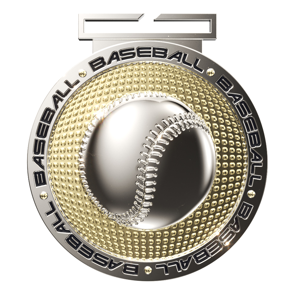 Baseball Dual Plated Medallion (3")