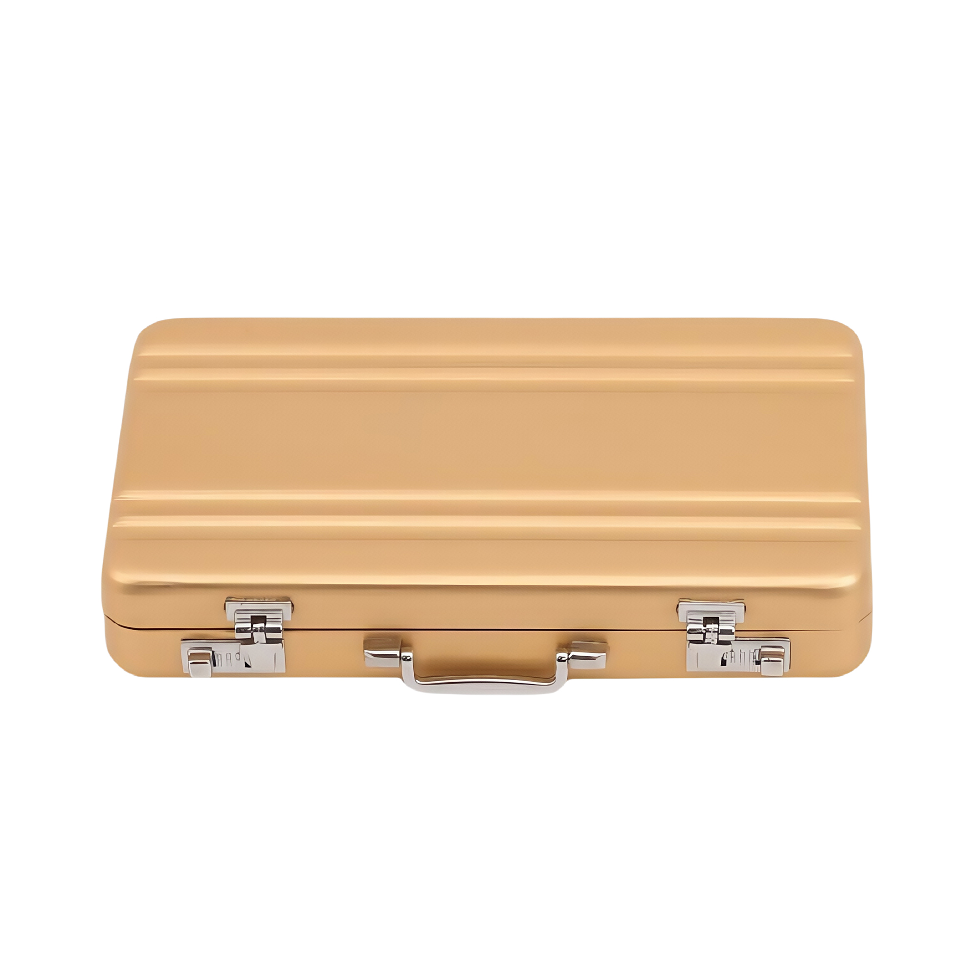 Mini Aluminum Password Lock Briefcase Style Business Card Holder - Compact 5