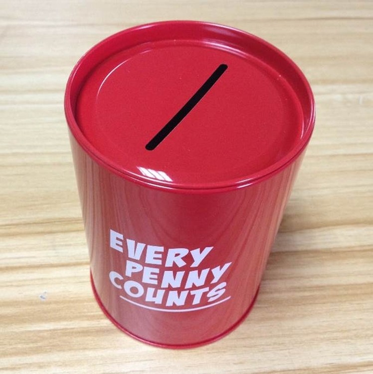 Round Tinplate Can for Storage, Tin Can, Coin Saving Box 2
