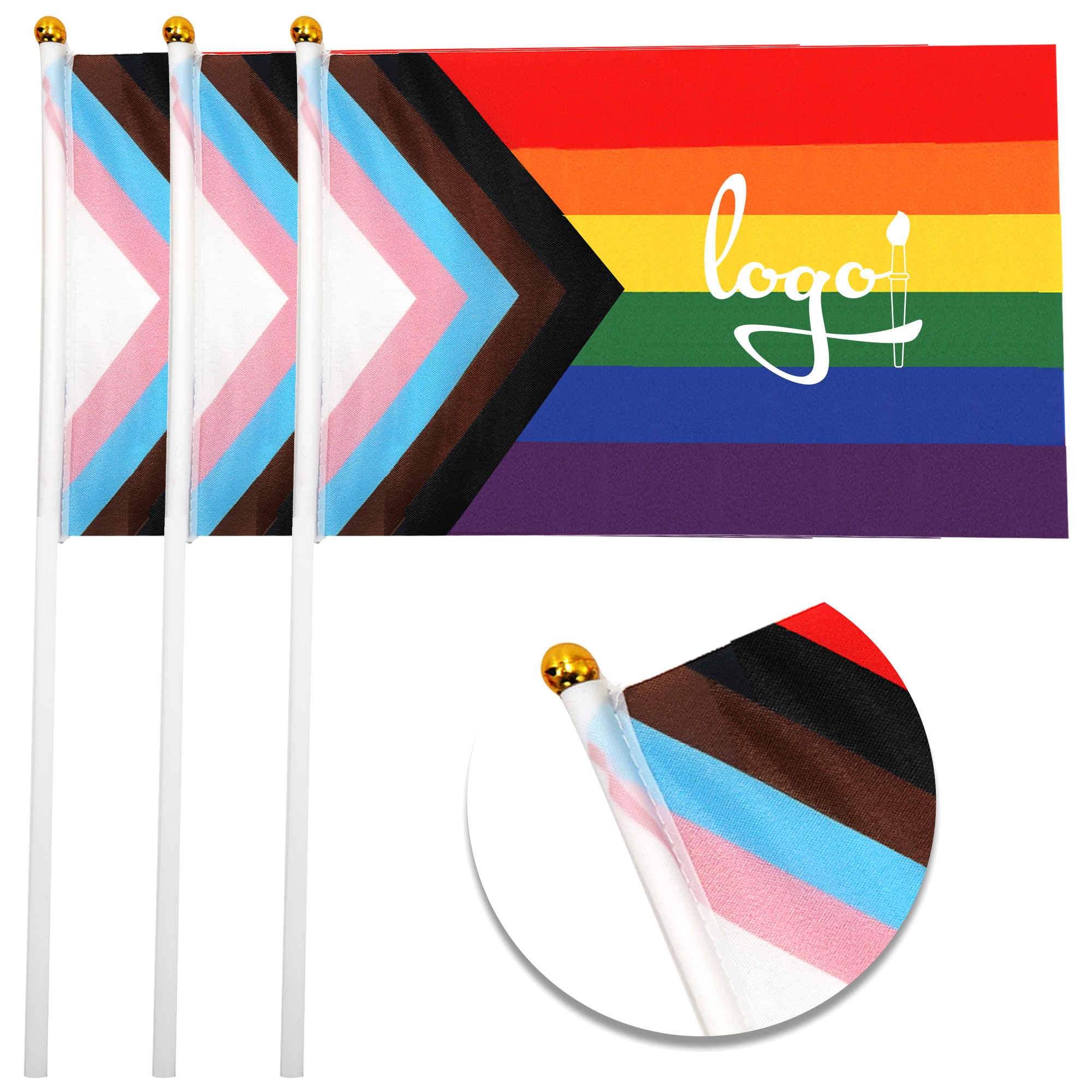 Rainbow Hand Flag 2